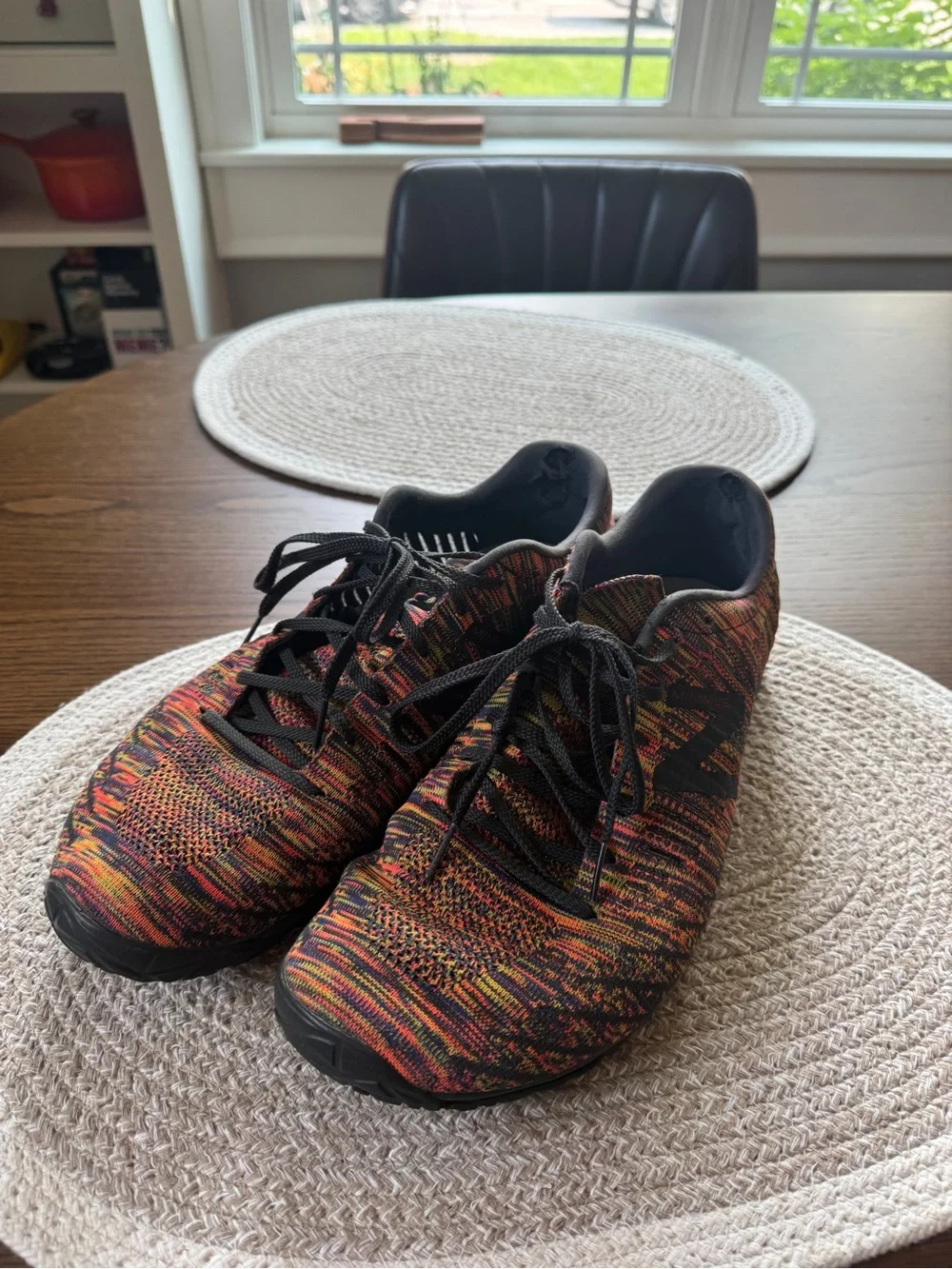 New Balance Men’s Multicolor Knit Minimus  Sneakers — Black Accents